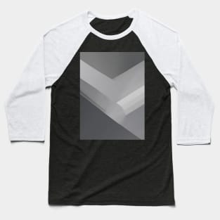 Abstract Gray and White Lines Baseball T-Shirt